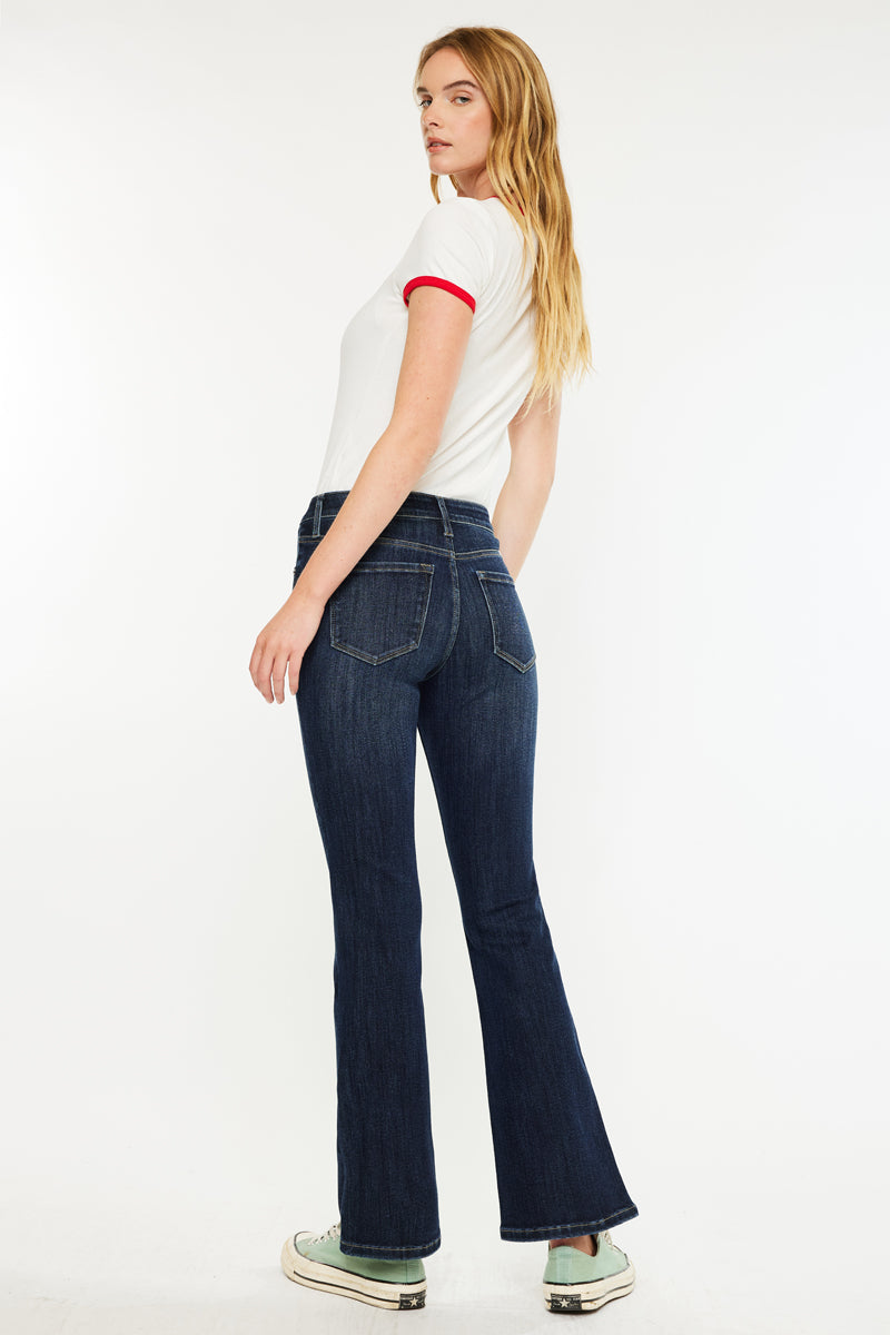 Illya Mid Rise Bootcut Jeans (Petite) - Official Kancan USA