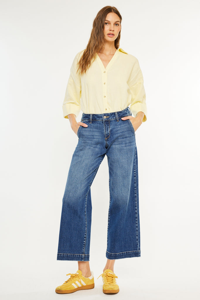 kan◯◯　PENTA 6611 右 Tara Mid Rise Trouser Wide (Petite) | Kancan USA