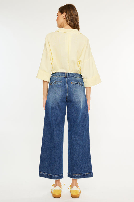 Tara Mid Rise Trouser Wide Leg Jean (Petite) - Official Kancan USA