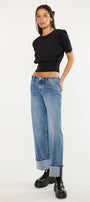 Lisa Mid Rise Wide Leg Jeans - Official Kancan USA