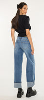 Lisa Mid Rise Wide Leg Jeans - Official Kancan USA