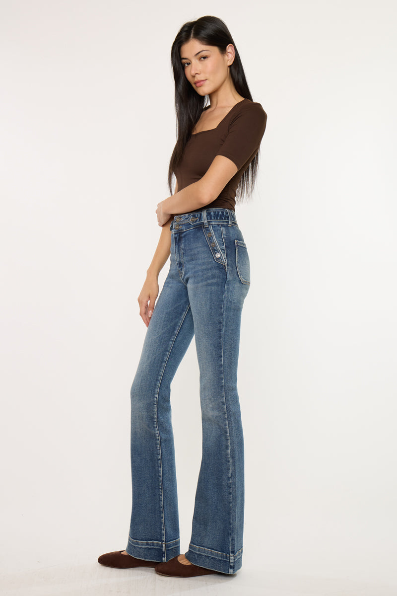 Kiery High Rise Flare Jeans
