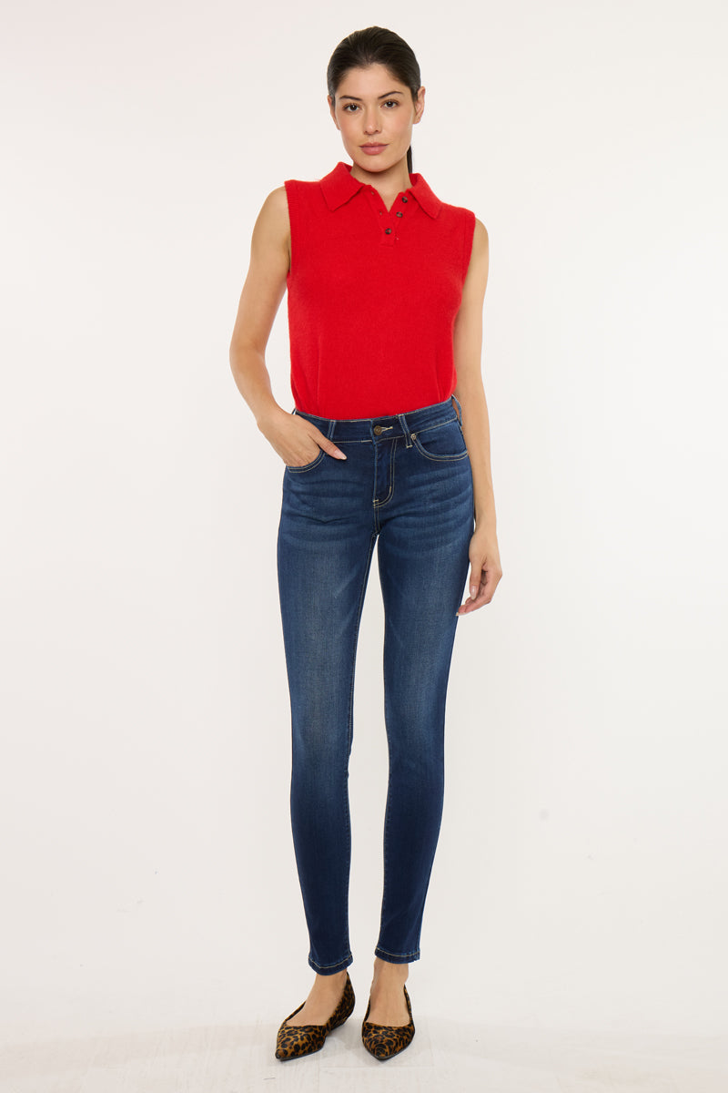 Francesca Mid Rise Super Skinny Jeans