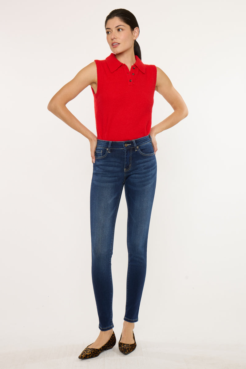 Francesca Mid Rise Super Skinny Jeans