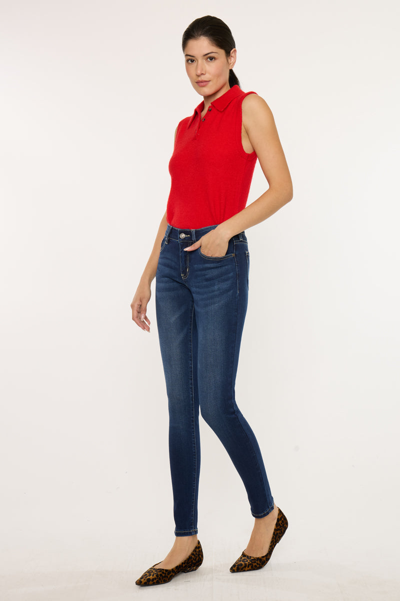 Francesca Mid Rise Super Skinny Jeans