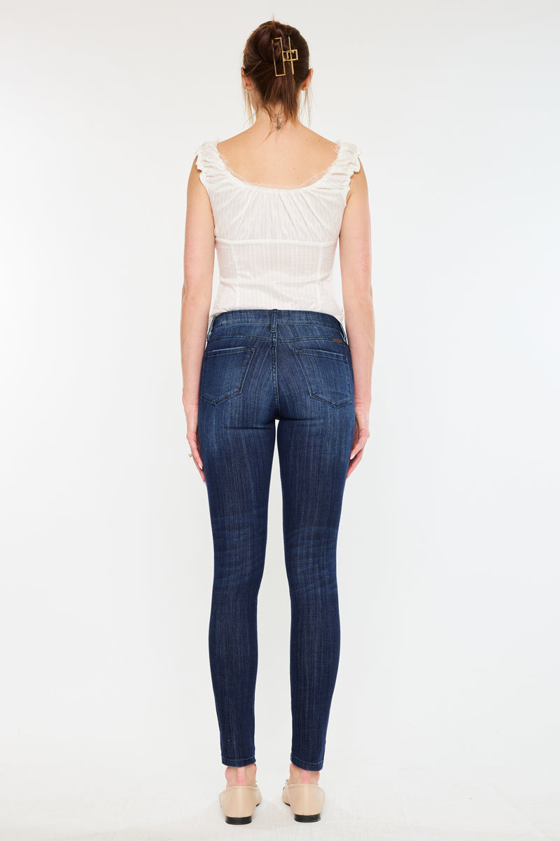 Ashlyn Mid Rise Super Skinny – Kancan USA