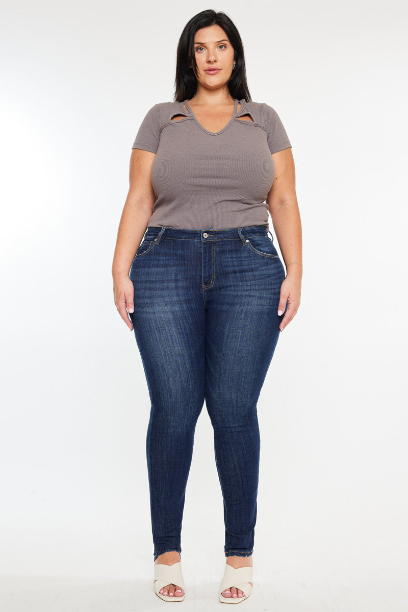 Beth High Rise Super Skinny Jeans (Plus Size) - Official Kancan USA