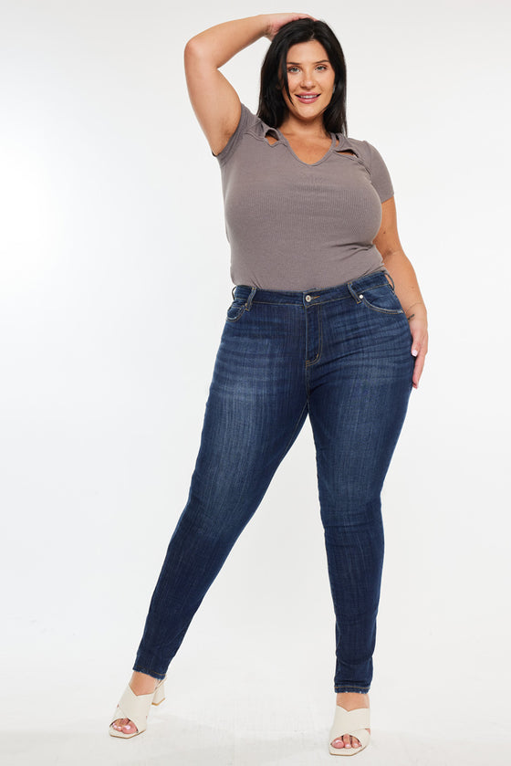 Beth High Rise Super Skinny Jeans (Plus Size) - Official Kancan USA