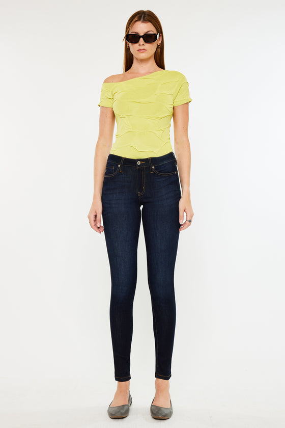 Alani Mid Rise Super Skinny Jeans