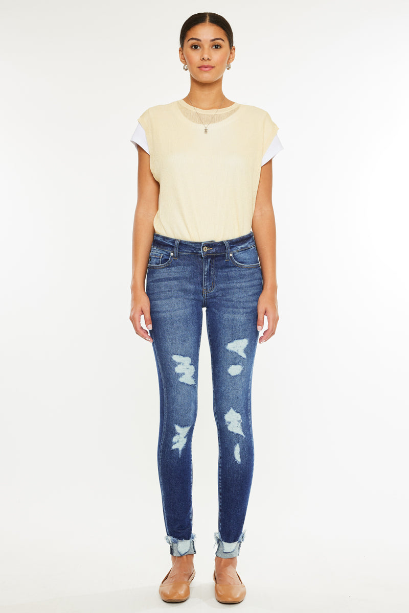 Sienna Mid Rise Super Skinny Jeans - Official Kancan USA