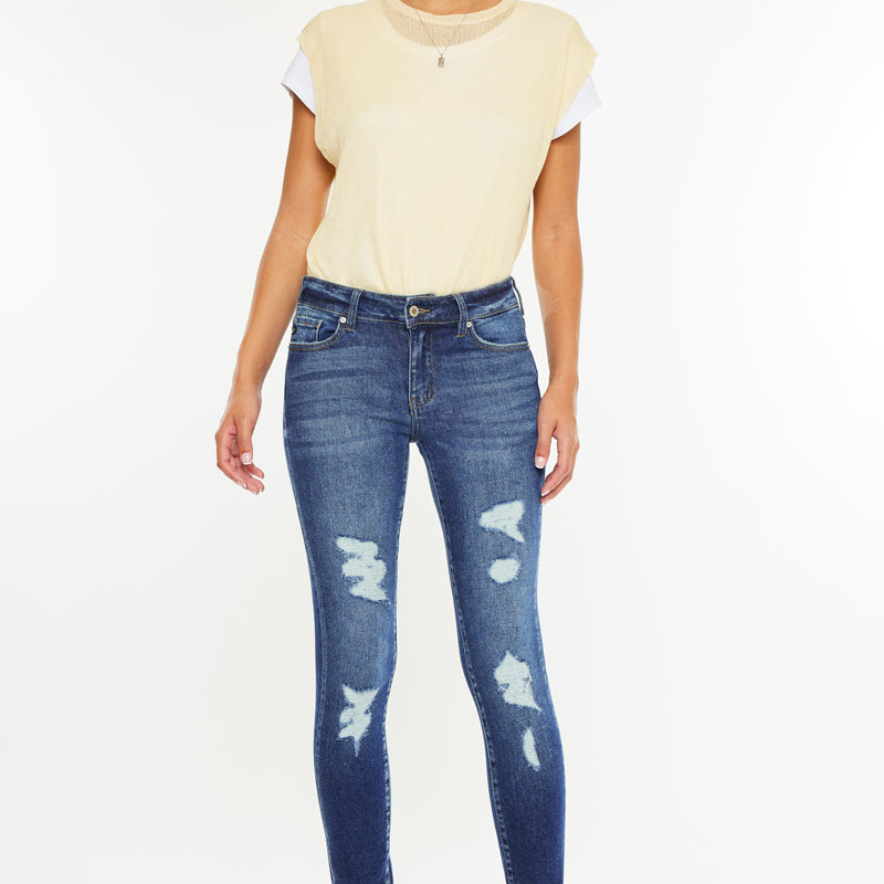 Sienna Mid Rise Super Skinny Jeans - Official Kancan USA