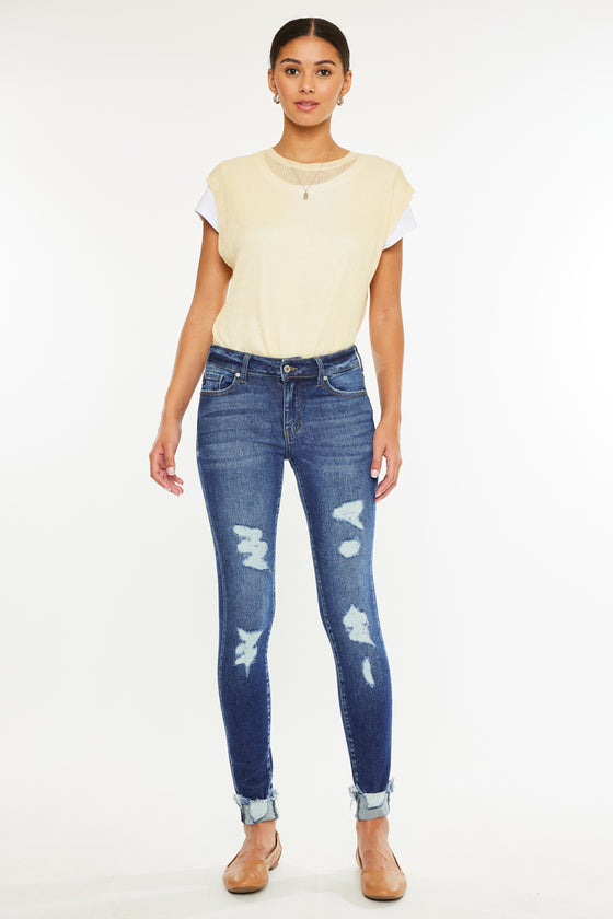 Sienna Mid Rise Super Skinny Jeans - Official Kancan USA