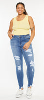 Summer Mid Rise Super Skinny Jeans (Plus Size) - Official Kancan USA
