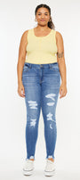 Summer Mid Rise Super Skinny Jeans (Plus Size) - Official Kancan USA