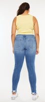Summer Mid Rise Super Skinny Jeans (Plus Size) - Official Kancan USA