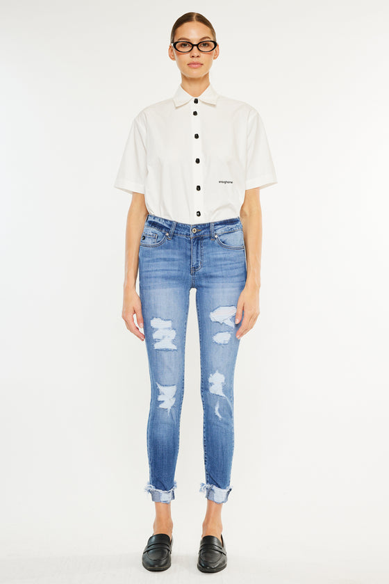 Florence Mid Rise Super Skinny Jeans - Official Kancan USA