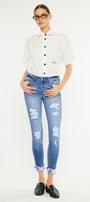 Florence Mid Rise Super Skinny Jeans - Official Kancan USA
