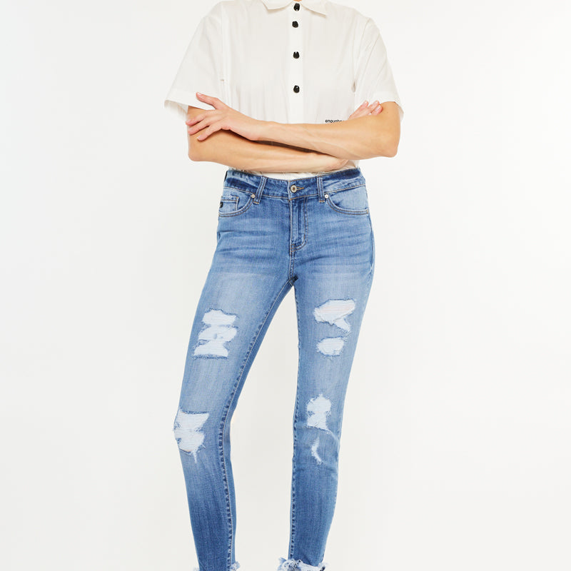 Florence Mid Rise Super Skinny Jeans - Official Kancan USA