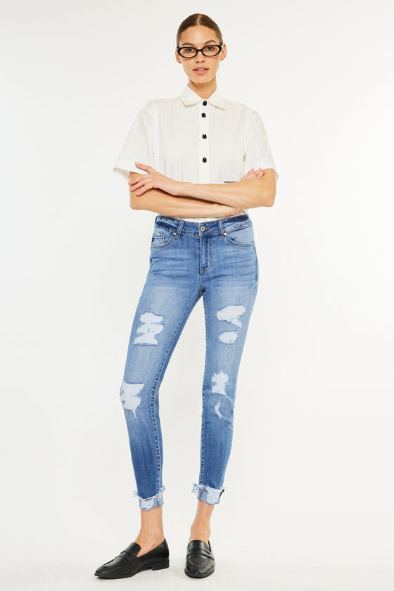 Florence Mid Rise Super Skinny Jeans - Official Kancan USA