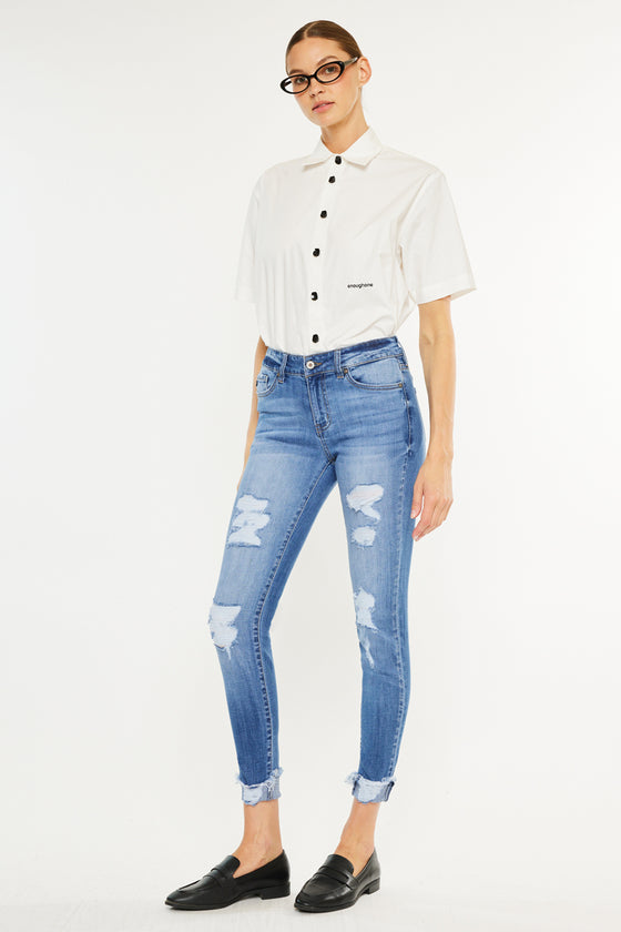 Florence Mid Rise Super Skinny Jeans - Official Kancan USA