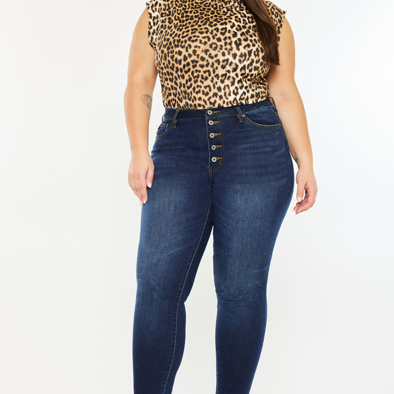 Tabetha High Rise Curvy Fit Jeans (Plus Size) - Official Kancan USA