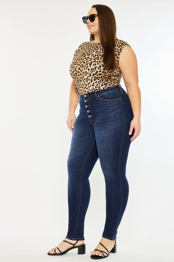 Tabetha High Rise Curvy Fit Jeans (Plus Size) - Official Kancan USA