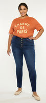 Tabetha High Rise Curvy Skinny (Plus Size) - Official Kancan USA