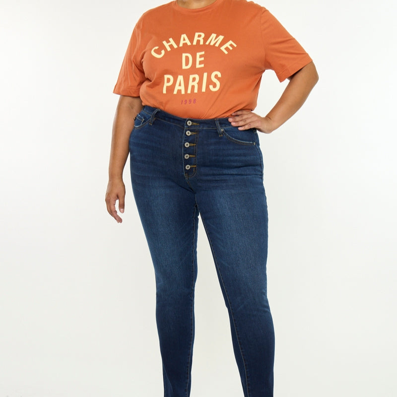 Tabetha High Rise Curvy Skinny (Plus Size) - Official Kancan USA