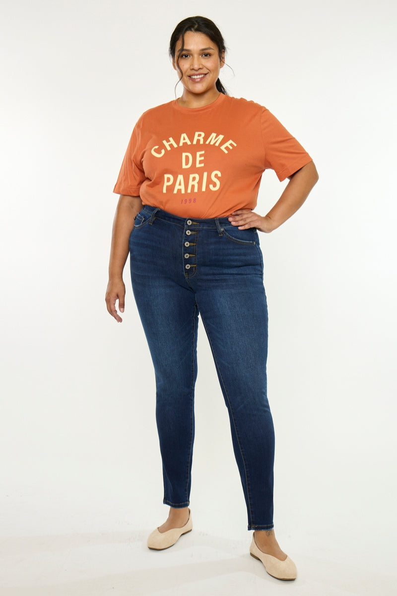 Tabetha High Rise Curvy Skinny (Plus Size) - Official Kancan USA