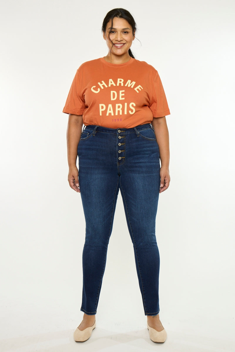 Tabetha High Rise Curvy Skinny (Plus Size) - Official Kancan USA