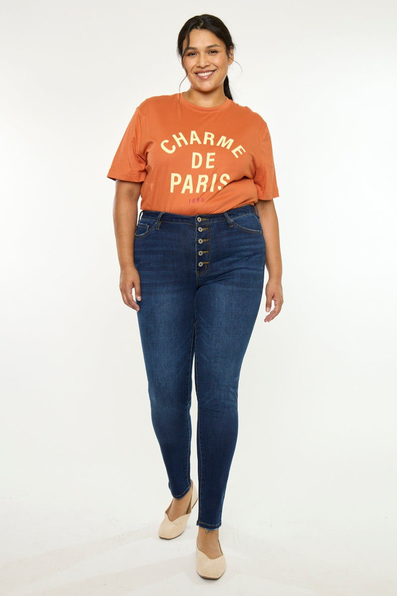 Tabetha High Rise Curvy Skinny (Plus Size) - Official Kancan USA