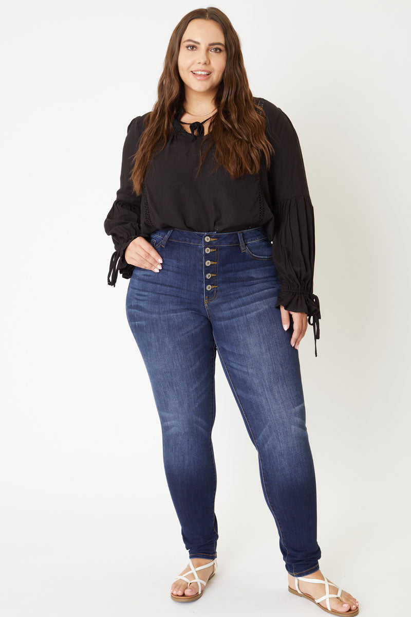  Tabetha High Rise Curvy Fit Jeans (Plus Size) - Official Kancan USA