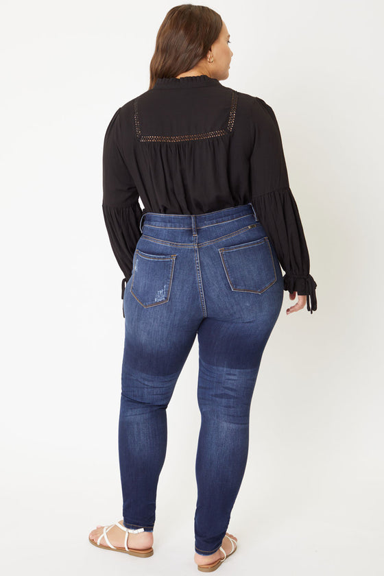 Tabetha High Rise Curvy Fit Jeans (Plus Size) – Official Kancan USA