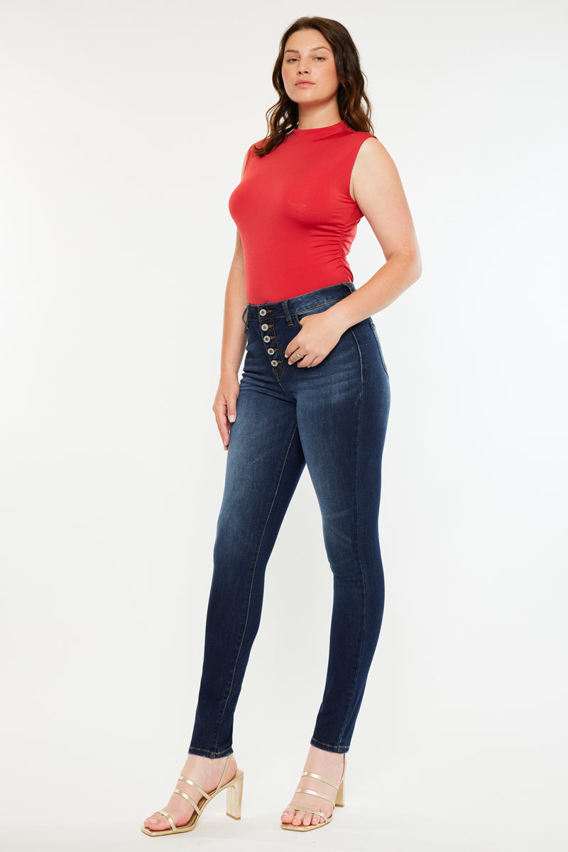 Candice High Rise Super Skinny - Curvy – Kancan USA