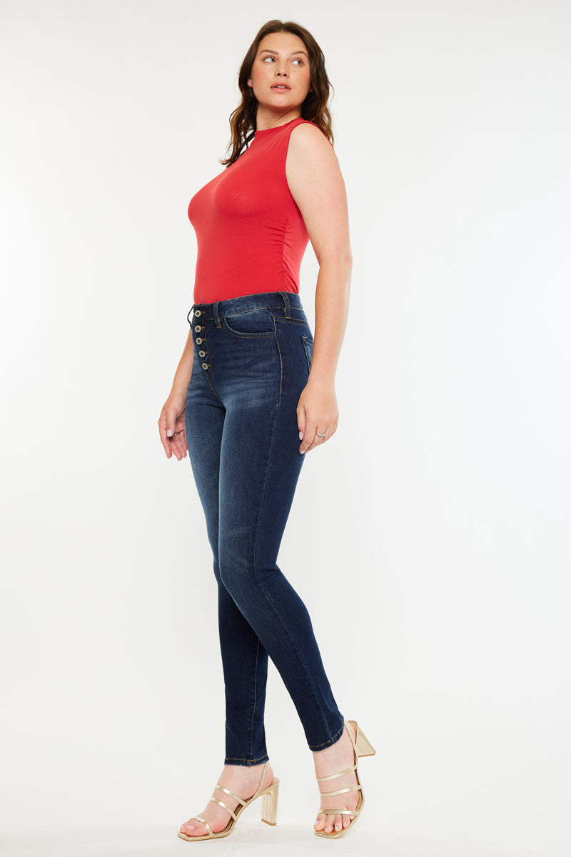 Candice High Rise Super Skinny Jeans - Curvy - Official Kancan USA