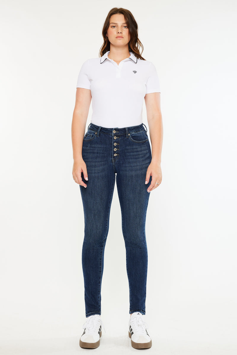 Birdie High Rise Super Skinny Jeans - Curvy - Official Kancan USA
