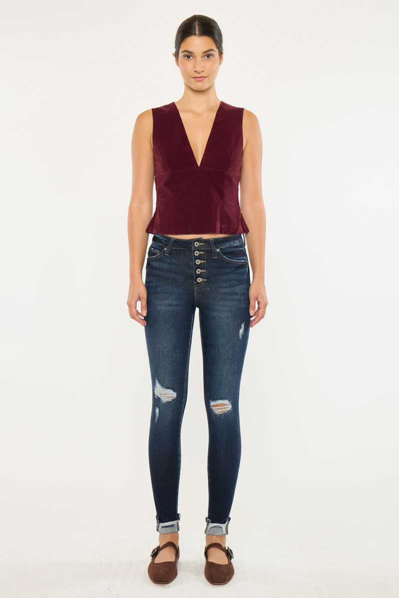 Norah High Rise Ankle Skinny Jeans - Official Kancan USA