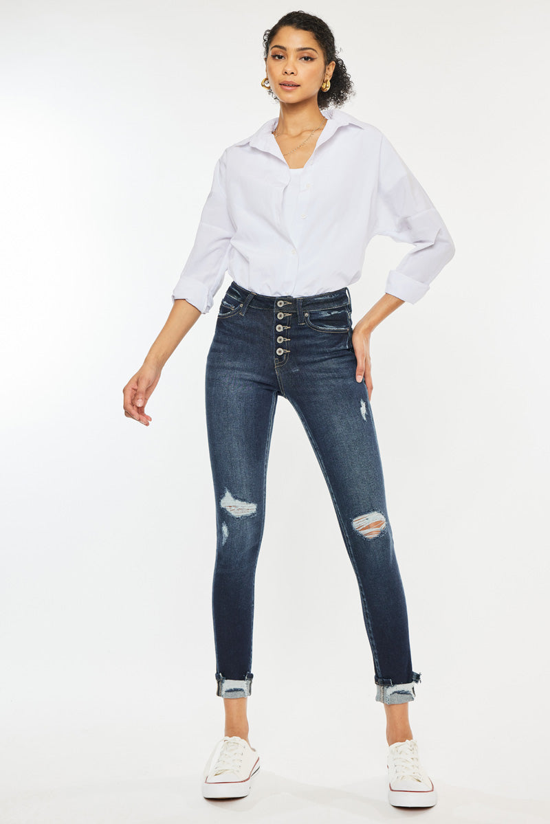 Norah High Rise Ankle Skinny Jeans – Official Kancan USA