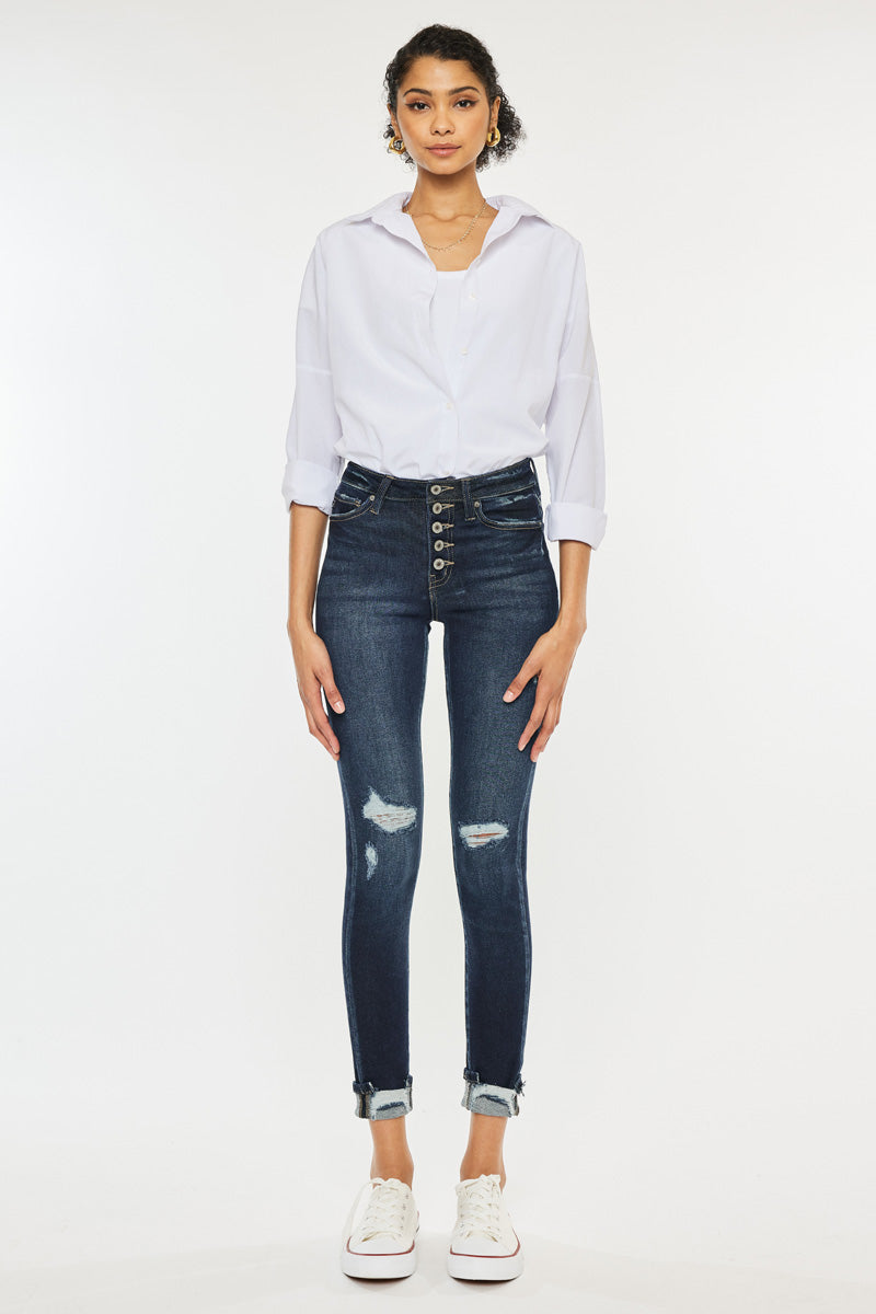 Norah High Rise Ankle Skinny Jeans – Official Kancan USA