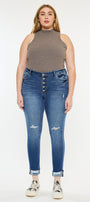 Dorah High Rise Ankle Skinny Jeans (Plus Size) - Official Kancan USA