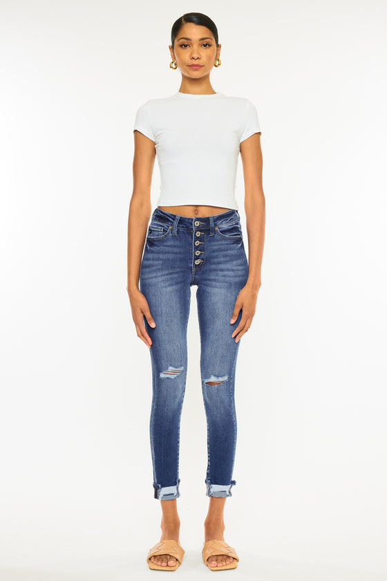 Norah High Rise Ankle Skinny Jeans - Official Kancan USA