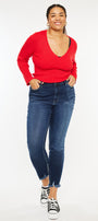Journey Ultra High Rise Ankle Skinny Jeans (Plus Size) - Official Kancan USA