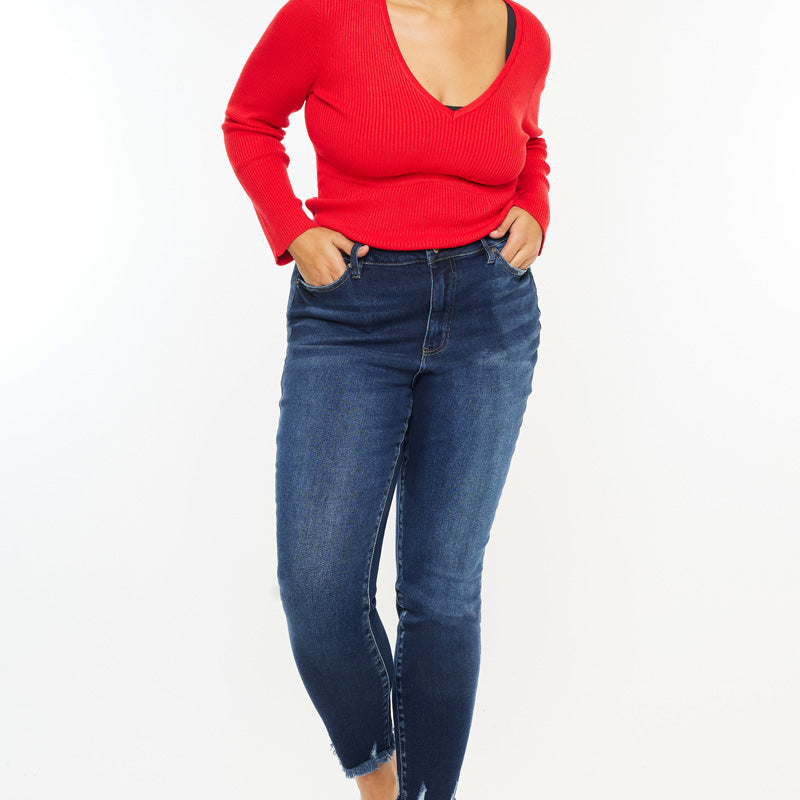 Journey Ultra High Rise Ankle Skinny Jeans (Plus Size) - Official Kancan USA