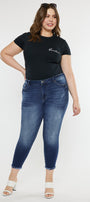Jewels Mid Rise Ankle Skinny Jeans (Plus Size) - Official Kancan USA