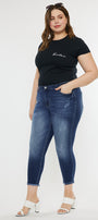 Jewels Mid Rise Ankle Skinny Jeans (Plus Size) - Official Kancan USA