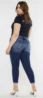 Jewels Mid Rise Ankle Skinny Jeans (Plus Size) - Official Kancan USA