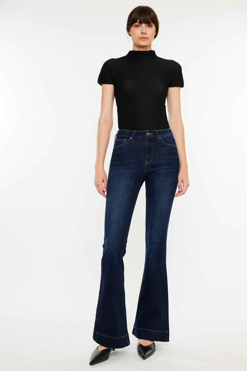 Roxanne High Rise Flare Jeans with Classic 5-Pocket Design