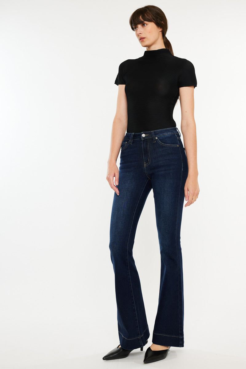 Roxanne High Rise Flare Jeans with Classic 5-Pocket Design
