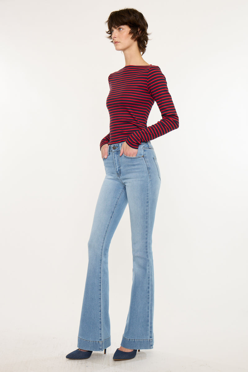 Roxanne High Rise Flare Jeans - Official Kancan USA