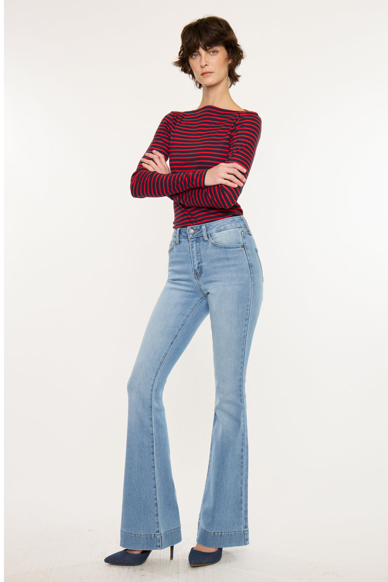 Roxanne High Rise Flare Jeans - Official Kancan USA